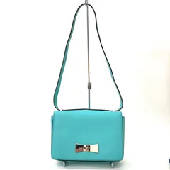 🌟最終値下げ🌟【kate spade】ケイトスペード ワンショルダーバッグ ターンロック リボン エメラルドグリーン ★