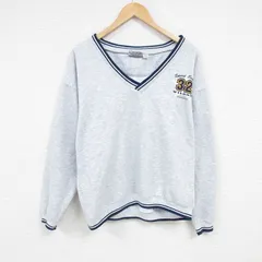 L/古着 ウィルソン 長袖 スウェット メンズ 00s ３２ Vネック 薄グレー 霜降り 25jan23 中古 スエット トレーナー トップスのサムネイル