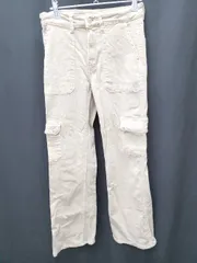 ◇ Θ ZARA ザラ ストレッチ カーゴパンツ サイズ13-14 ベージュ レディース P  【1410230017997】