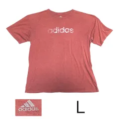 古着　アディダスプリントTシャツ半袖Ｌ赤 swh0025