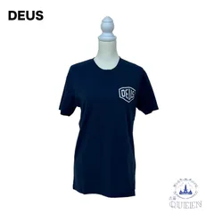 ☆新品☆ Deus Ex Machina デウスエクスマキナ トップス 半袖 Tシャツ ワンポイント DMW41808C-NVY-S レディース メンズ ユニセックス ネイビー S u-232 送料無料のサムネイル