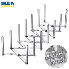 【新品】IKEA キッチン オーガナイザー VARIERA イケア ヴァリエラ 調節可能 組み立て自由 鍋ぶた 皿置き ステンレススチール キッチン用品 収納 台所