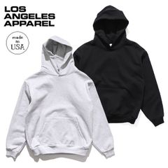 ロサンゼルスアパレル【Los Angeles Apparel】HF09 Heavy Fleece Hoodie (Piece Dye) フーディー パーカー 長袖 裏起毛 ピースダイ コットン ユニセックス ロスアパ