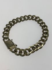 ヴィンテージ 純銀製 喜平型チェーン ブレスレット 32g 太め 喜平チェーンブレスレット シルバー 21cm 銀色 ステンレス
