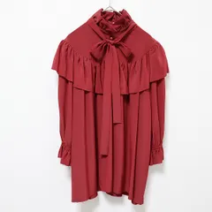 Yves Saint Laurent - イヴサンローラン YSL  赤いフリルのブラウス　美品　ヴィンテージ 2025年最新】Yves Saint Laurent シャツ・ブラウスの人気