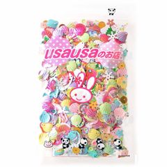 【特売】usausaのお店 カラフルスパンコールミックス AB カラー(花・貝・丸・だ円・雪の結晶・天使・リーフ形他/約4mm～20mm) 45gセット (B479)
