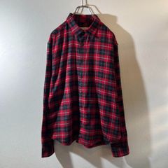 80s 90s Y2K チェック柄フランネルシャツ Lサイズ