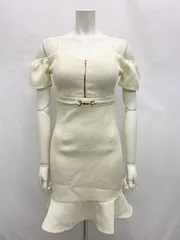 1439 DAZZY デイジー　キャバクラ　ドレス　オフショル　マーメイド　タイト　ミニ　ゴールドジップ　キャバドレス　S