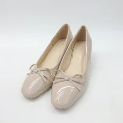 ◇ Θ LibertyDoll リバティードール チャンキーヒール パンプス サイズSS ベージュ レディース E  【1505290044585】