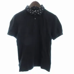 フレッドペリー ラフシモンズ ポロシャツ 半袖 コラボ ネイビー 38m 美品 Fred Perry x Raf Simons】コラボ エナメル ピン ポロシャツ