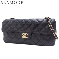 CHANEL(シャネル) マトラッセ イーストウエスト ショルダーバッグ チェーンショルダー 肩掛け キャビアスキン ブラック黒 ゴールド金具 レディース 40802138840【中古】【アラモード】