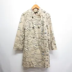 マークバイマークジェイコブス MARC by MARC JACOBS スタンドカラー コート XS ベージュ 総柄 ストレッチ コットン 裏地付き 正規品のサムネイル