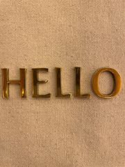 23mm LETTER GOLD 文字　アルファベット　真鍮　大文字　HELLO