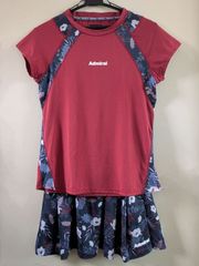 Admiral  アドミラル  テニス  ウェア  シャツ  スコート  上下セット  Мサイズ  中古美品  赤紺