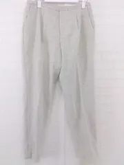 ◇ green label relaxing UNITED ARROWS タック センタープレス ウール パンツ サイズ40 ライトグレー系 レディース P  【1212290002766】