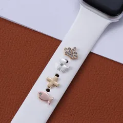 アップルウォッチ apple watch スマートウォッチ アクセサリー バンド ベルト レディース チャーム おしゃれ スポーツバンド 女性 腕時計バンド バンドチャーム リングアクセサリー ローズゴールド レディース