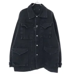 ISSUETHINGS イシューシングス 23AW type-1 オーバーサイズデニムジャケット 23a/01-c-06-bk-00 ブラック F -  メルカリ