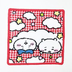 ちいかわ シェニール織 タオルハンカチ(レッド) ごろん