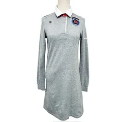 中古 ジャックバニー Jack Bunny‼ ポロシャツワンピース クリーニング済み パーリーゲイツ グレー レディース サイズ1