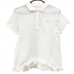 マスターバニー 半袖ポロシャツ 白 サイド切替 裾フリル レディース 1(M) ゴルフウェア MASTER BUNNY EDITION