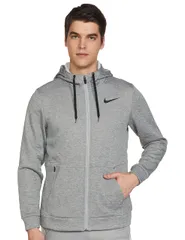 [ナイキ] スウェットフルジップ サーマ フルジップフーディ スポーツウェア メンズ [063 ダークグレーヘザー/(ブラック)] [XL]