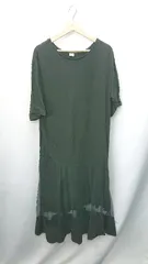◇ Pastel Leaf 半袖 ロング丈 ワンピース サイズLL ブラック レディース E  【1408060031467】のサムネイル