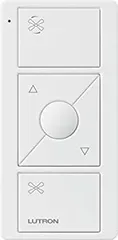 Lutron ピコリモート Caseta ワイヤレススマートファンスピードコントロール用 PJ2-3BRL-WH-F01R ホワイト