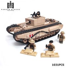 ESシリーズ イギリス チャーチル歩兵戦車 チャーチルmkⅠ ブロック戦車 ガルパン ミリタリー 戦車 パンツァーブロックス