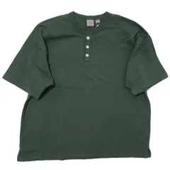 グッドウェア Tシャツ 半袖 メンズ USAコットン ヘンリーネック SUPER BIG 無地 綿 Goodwear T2W7-13243 スモーキーカーキ