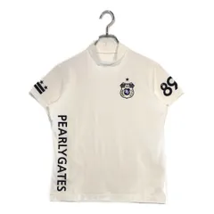 中古 レディース パーリーゲイツ PEARLY GATES 半袖シャツ 2(L) 白 ホワイト モックネック