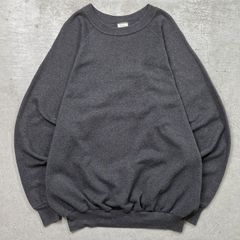 80年代 USA製 ブランクスウェットシャツ 無地 ラグランスリーブ メンズXXL相当 