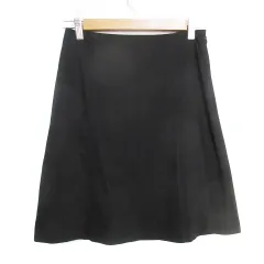 ポールスミス ブラック レーベル Paul Smith BLACK LABEL フレアスカート ひざ丈 無地 38 黒 ブラック /FF49のサムネイル