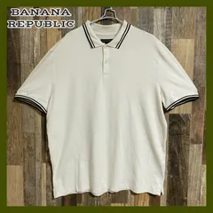 バナナ･リパブリック メンズ 古着 半袖 ポロシャツ 無地 ベージュ オフホワイト  XL スタンダードフィット