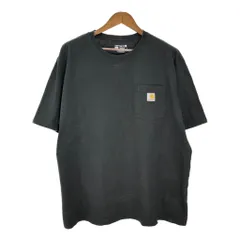 Carhartt カーハート ワンポイントロゴ ポケット 半袖Ｔシャツ ブラック(メンズ XL)中古 古着 T5341