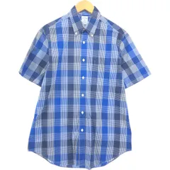 古着 ブルックスブラザーズ Brooks Brothers 1818 REGENT 半袖 ボタンダウン チェックシャツ メンズM相当/eaa554557