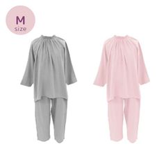 リオグループ summer/roomwear M パジャマ 着脱も楽チン ゆったり 八分丈 上下セット 選べる レディース エコ カジュアル 無地 2color D38500-26 Rio Group pajamas easy to wear eco