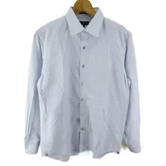 ポールスミス 長袖シャツ トップス ワイシャツ ストライプ柄 日本製 メンズ Lサイズ 水色×白 Paul Smith 【中古】