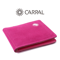 【CARRAL】マネークリップ　コンパクト　スリム　 メンズ　レディース　財布　本革　ピンク