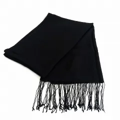 ヴィヴィアンウエストウッド Vivienne Westwood オーブ柄 フリンジ マフラー 黒 ブラック ☆AA★