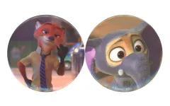 【中古】バッジ・ビンズ ニック・ワイルド＆ゾウフィニック 缶バッジセット(2個セット) 「Happyくじ ズートピア」 J賞