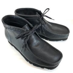 美品】クラークス ワラビー スカウト ブラック シボ革 レザー UK10