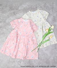 la poche biscuit　シナモロール　総柄ワンピース　LP25ES503　クリームorピンク