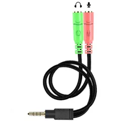 【新着商品】ヘッドホンとマイクと同時使用 One/タブレット用 ターノートパソコン/Mac/PS4/スマートフォン/Xbox Yケーブル CTIA規格 3.5mmジャックケーブル(3極メスx2-4極オス)ヘッドセットアダプターキット 変換 3極 4極 ENVE