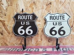 route66　プレート　アイアンフック　大きめ