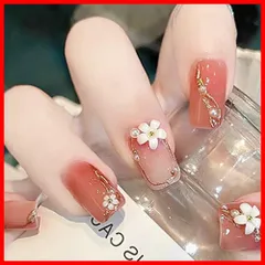 【人気商品】Itisyou つけ爪 3D ネイルチップ ネイルアートパッチ ネイルチップ 24枚入 手作りネイルチップ つけ爪 ネイルチップ 結婚式 花嫁ネイル 和風 光沢 つけ爪 (A)