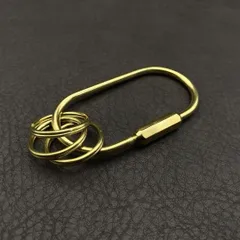 真鍮 キーホルダー キーリング キーフック ネジ カラビナ ヴィンテージ ビンテージ アンティーク レトロ 真鍮製 チャーム パーツ ri 256