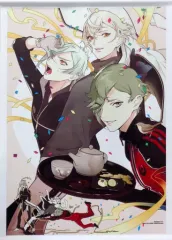 【中古】タペストリー 膝丸＆髭切＆鶯丸 一周年記念祝画B2タペストリー 「刀剣乱舞-ONLINE-」 刀剣乱舞STORE5 納涼祭グッズ