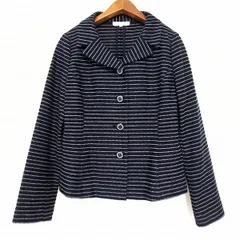#anc ユキトリイ YUKITORII ジャケット 38 紺 白 薄手 ボーダー ラインストーン レディース [937008]のサムネイル