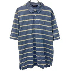 POLO GOLF 半袖 ロゴ ポロシャツ XL ライトブルー ポロ ゴルフ ラルフローレン ワンポイントロゴ 刺繍 古着卸 アメリカ仕入 a707-5250
