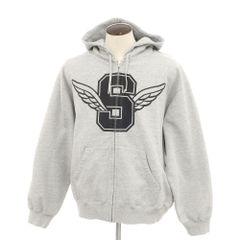 【中古】シュプリーム Supreme 2025年春夏 Wings Zip Up Hooded Sweatshirt コットンポリエステル パーカー グレー【サイズXL】【メンズ】